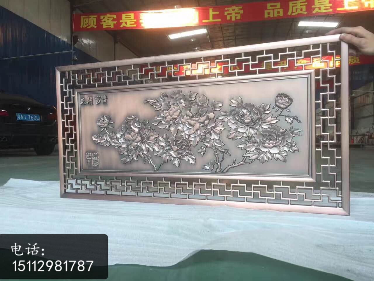 水镀铝板3D立体浮雕壁画，艺术铝板挂画价格