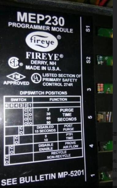 FIREYE美国组件	95UVS1E-1CG工控新能源