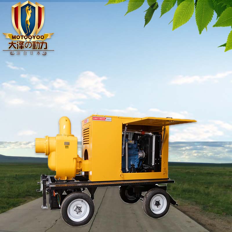 柴油机泵车 500方移动抽水泵 牵引式自吸泵